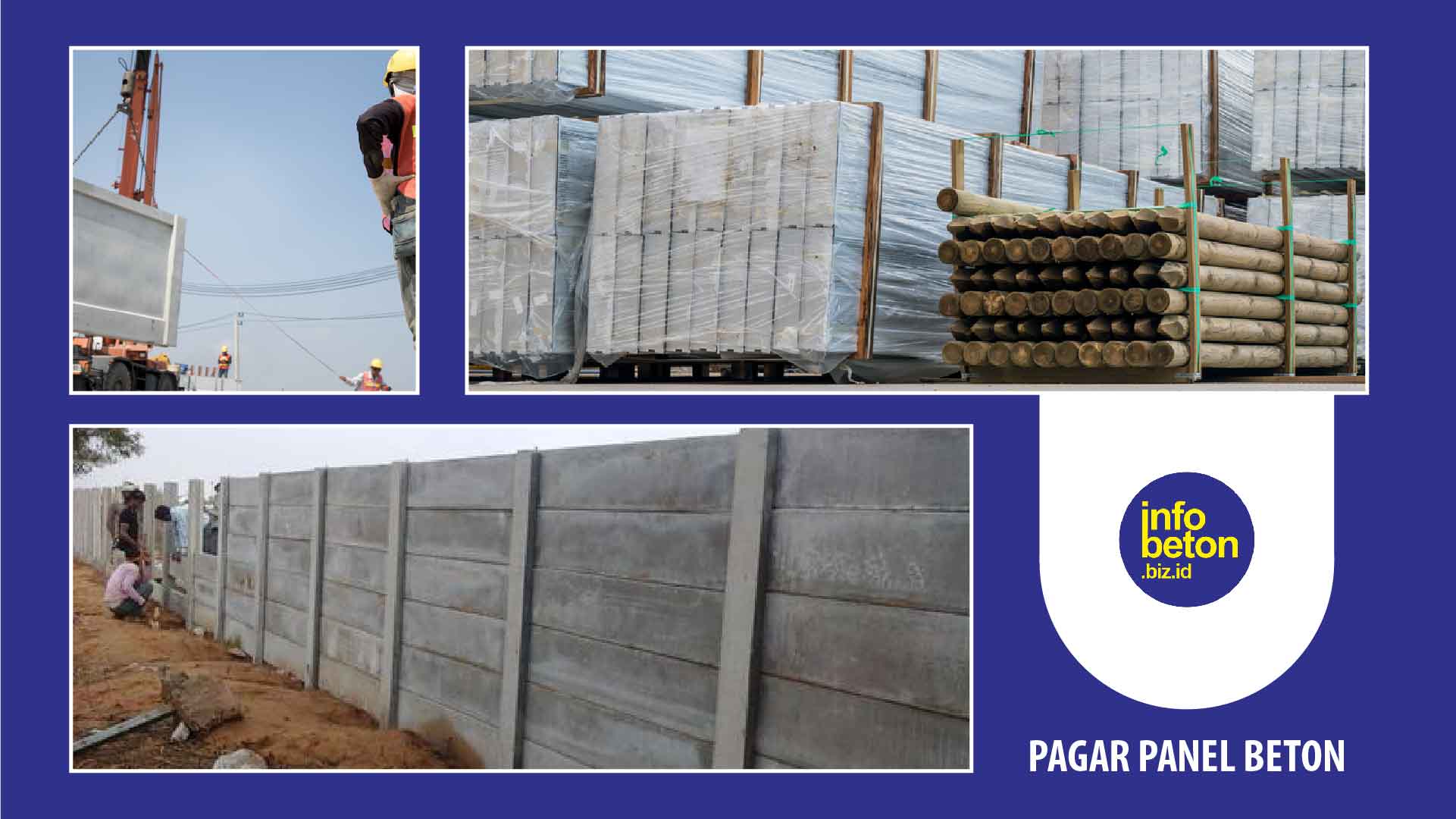 Pagar panel beton precast tiang kolom